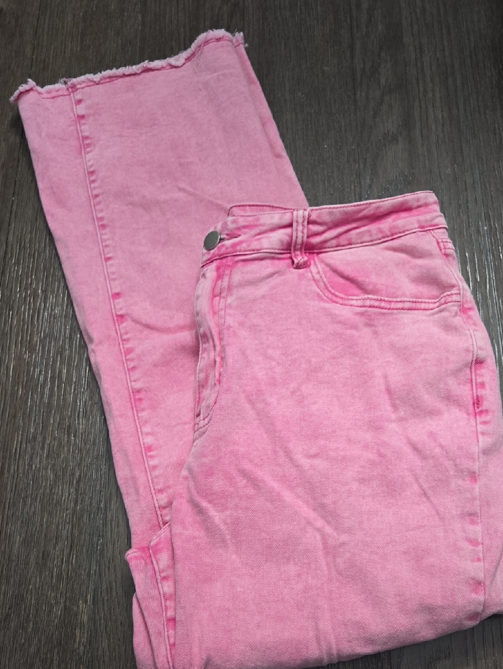 Polagram Pink Ankle Crop Jeans